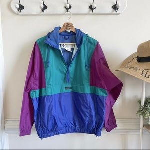 columbia womens vintage windbreaker jacket large